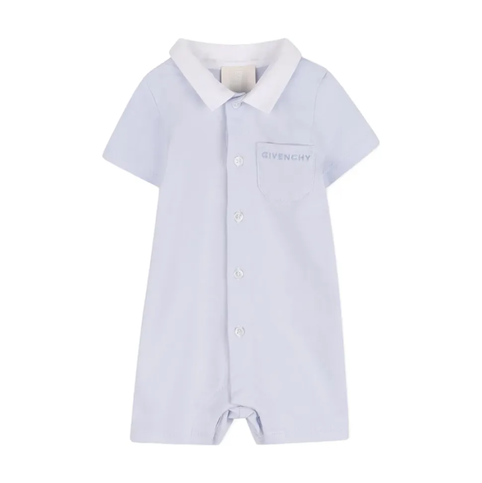 Pocket-detail Collared Playsuit