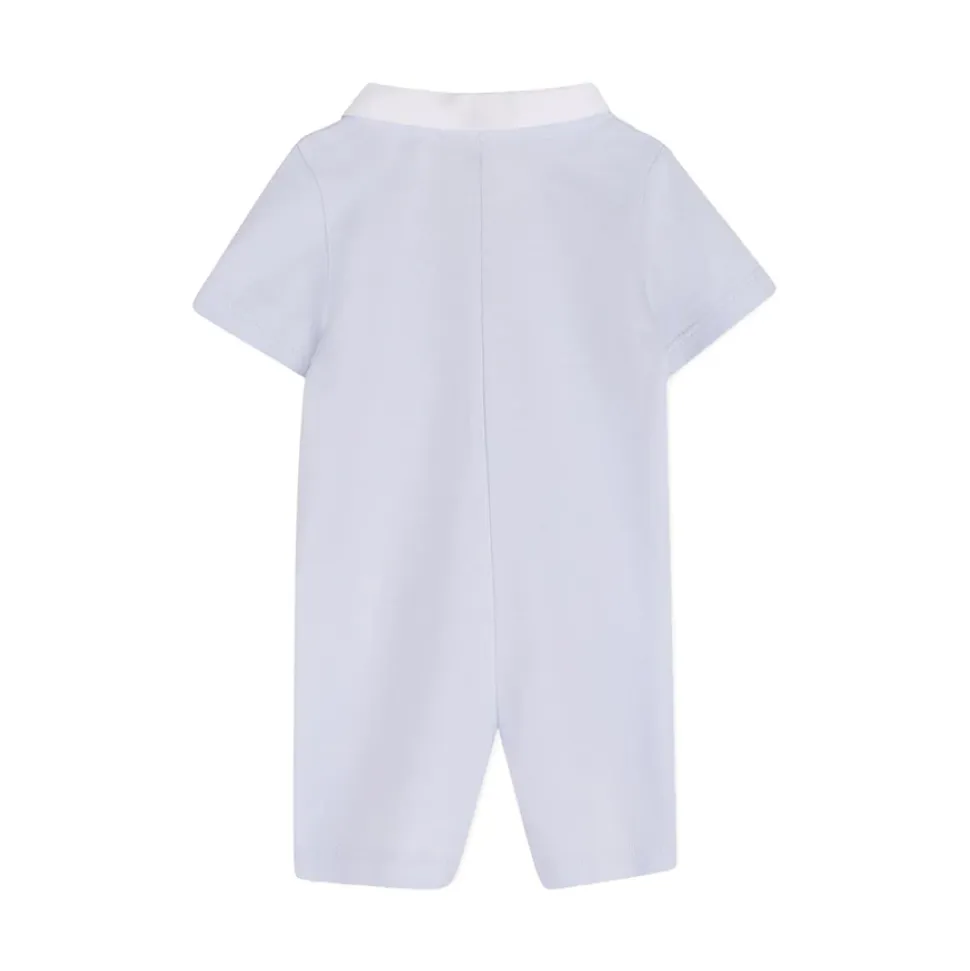 Pocket-detail Collared Playsuit