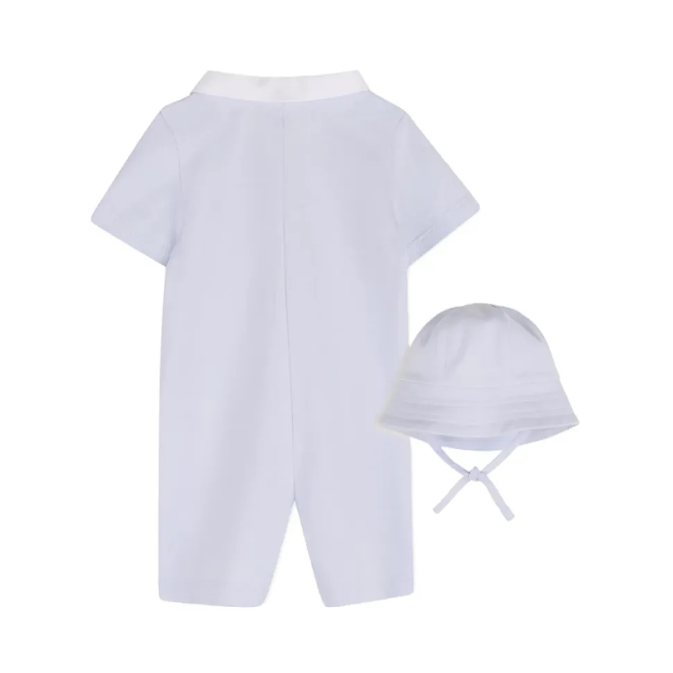 Pocket-detail Collared Playsuit