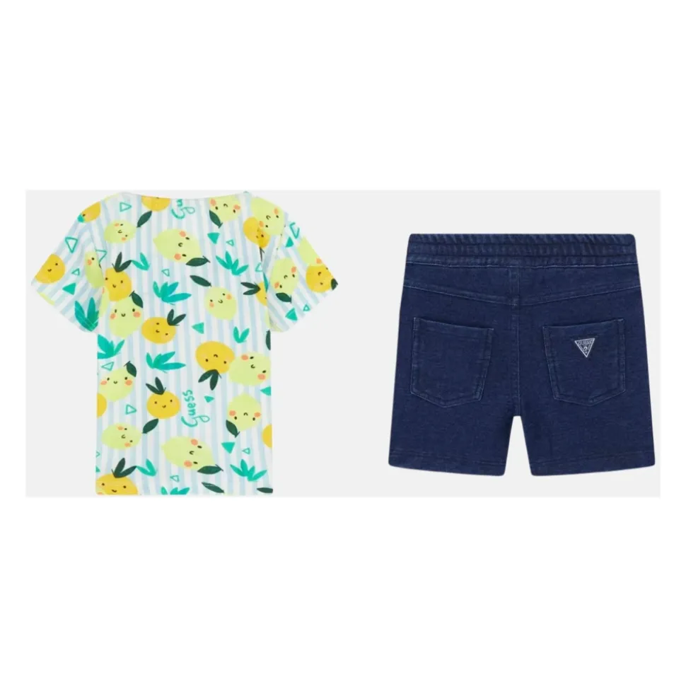 Polo- og denimshortssett