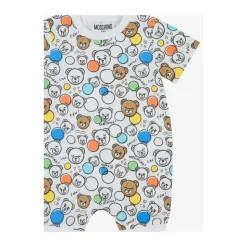 Printed cotton jersey onesie