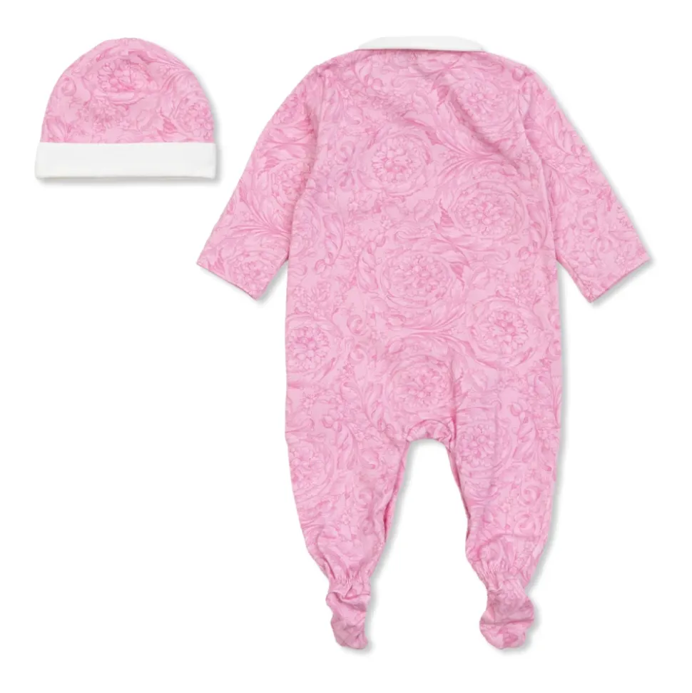 Printed Cotton-Jersey Sleepsuit Set