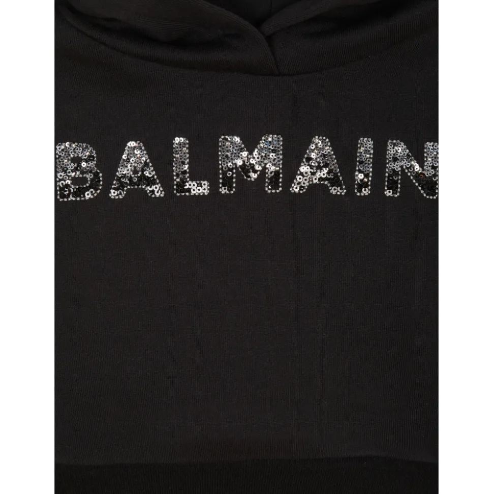 Printed Paris Logo Hoodie