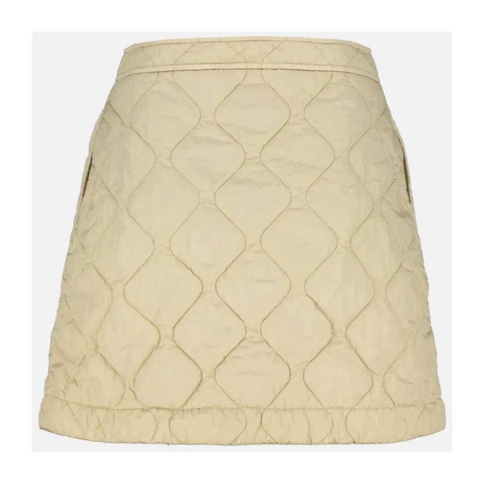 Quilted Nylon Mini Skirt