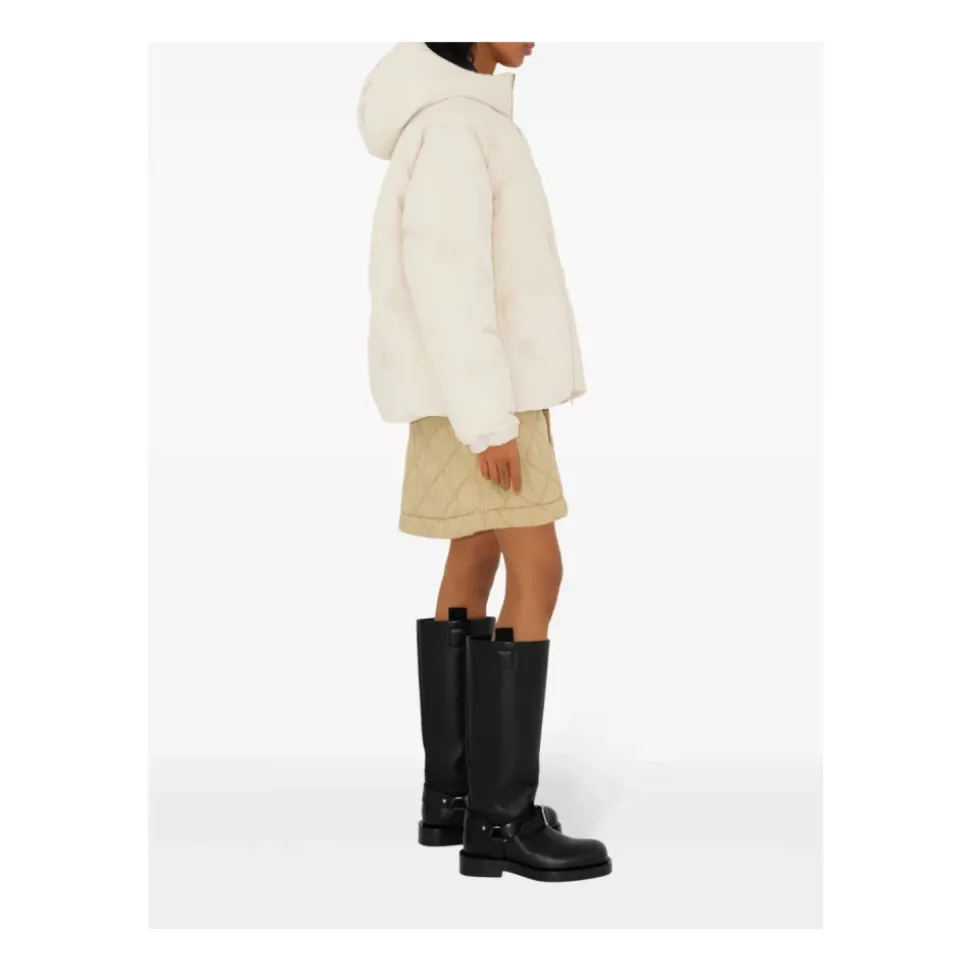 Quilted Nylon Mini Skirt