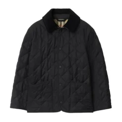 Quiltet Svart Parka Jakke