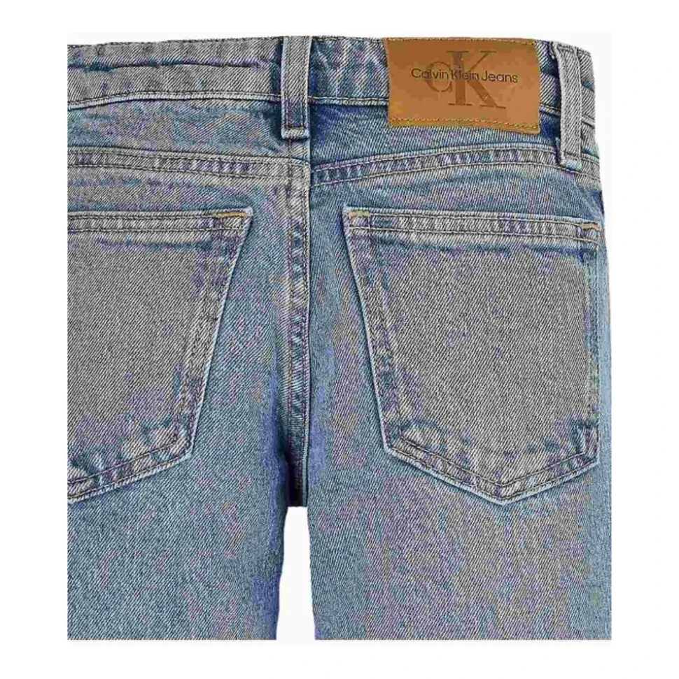 Relaxed Denim Leg Pants