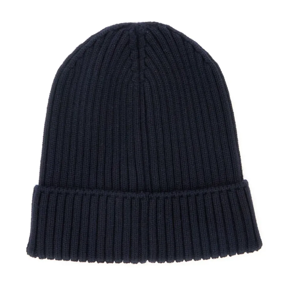 Ribbestrikket ullbeanie