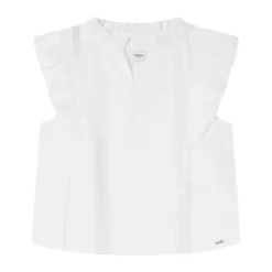 Romantisk V-hals Butterfly Erme Bluse