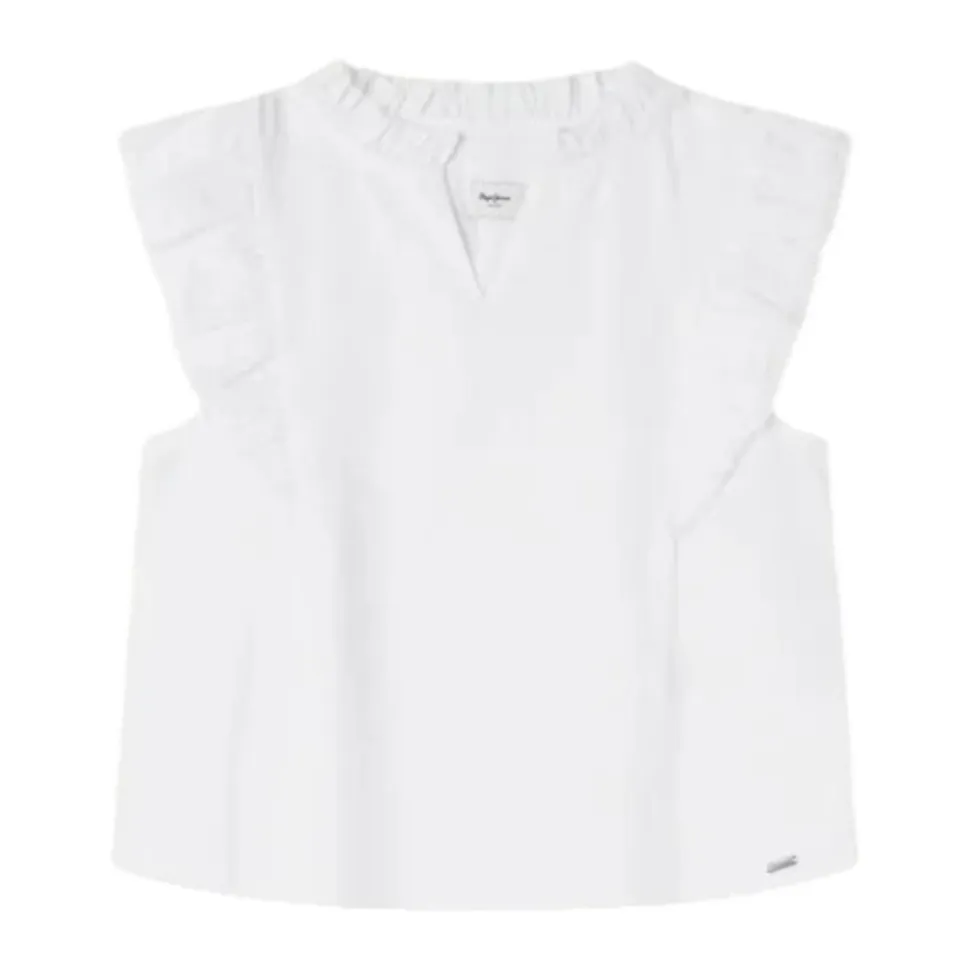 Romantisk V-hals Butterfly Erme Bluse