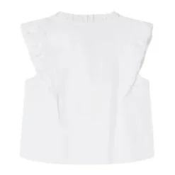 Romantisk V-hals Butterfly Erme Bluse