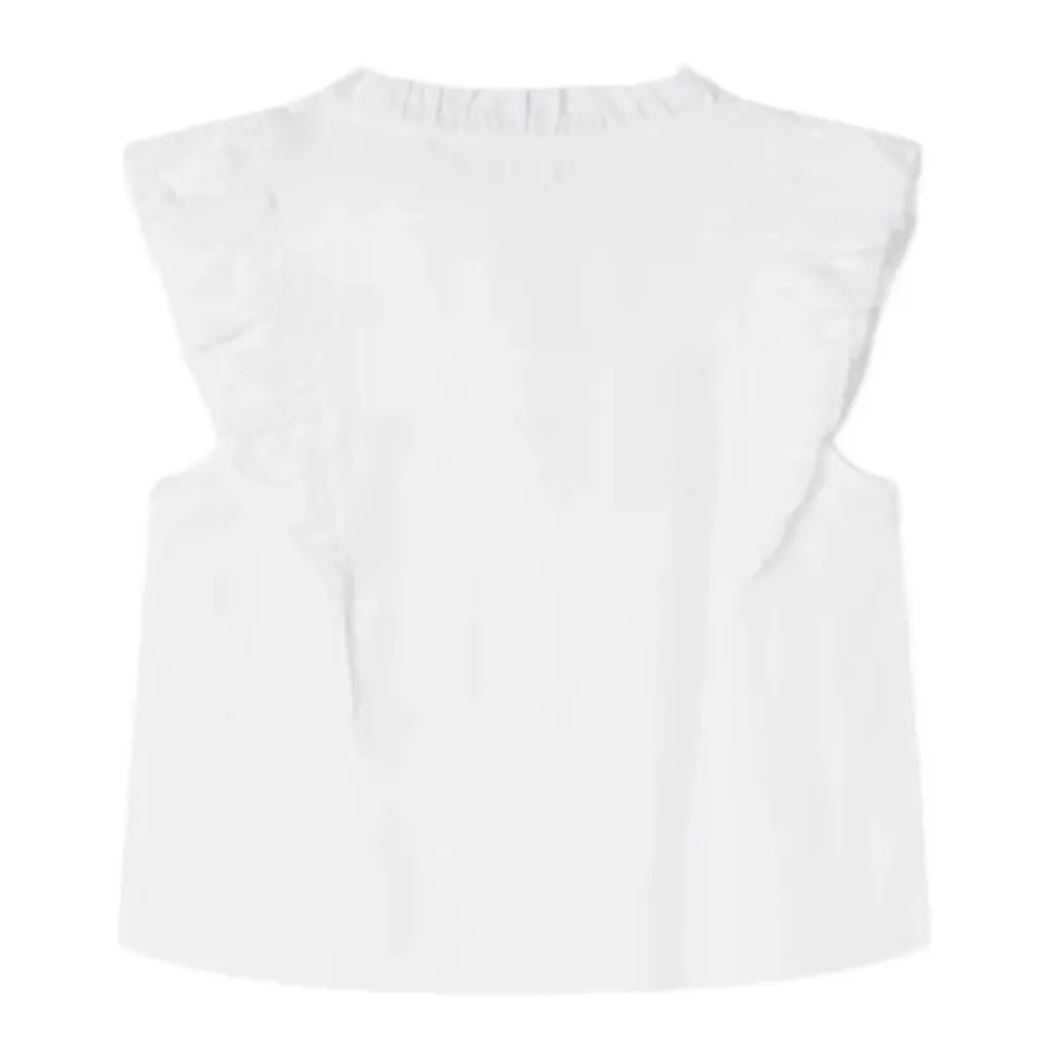 Romantisk V-hals Butterfly Erme Bluse
