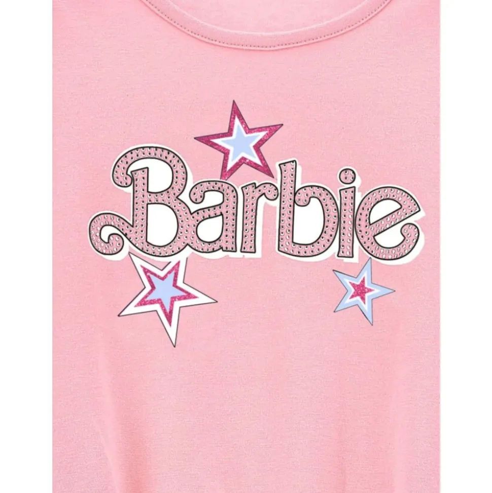 Rosa Barbie Kjole med Stjerner