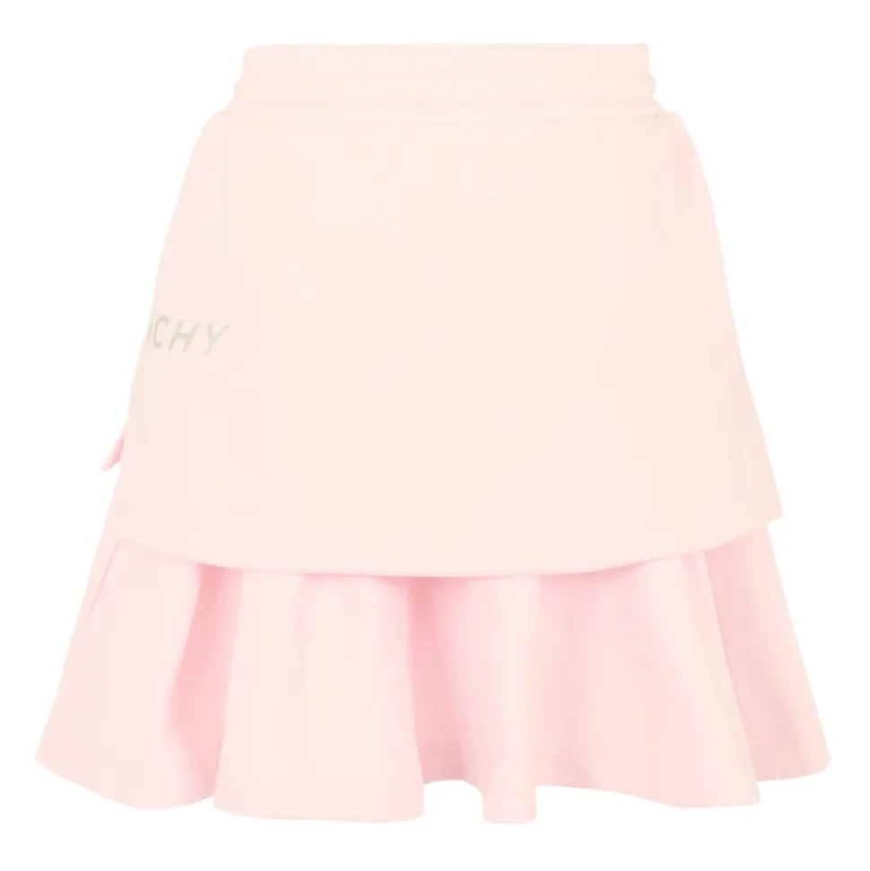 Rosa Casual Skjørt med Metallic Logo