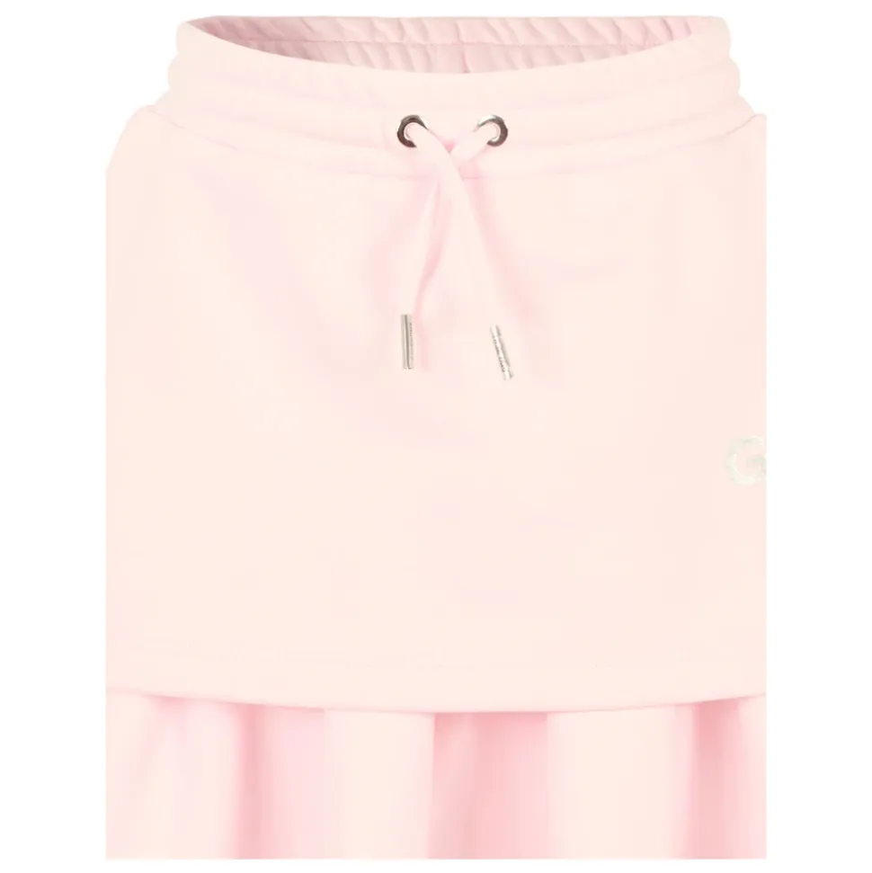 Rosa Casual Skjørt med Metallic Logo