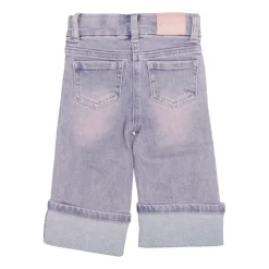 Rosa Denim Jeans med Rosette Detaljer