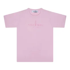 Rosa Logo Print T-skjorte