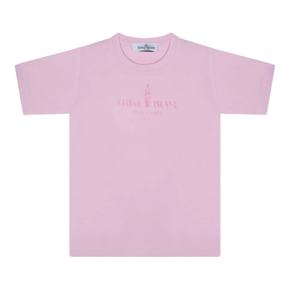 Rosa Logo Print T-skjorte