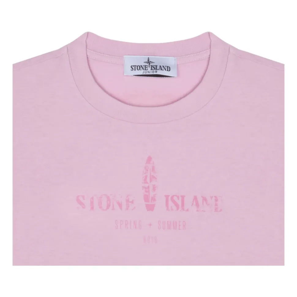 Rosa Logo Print T-skjorte