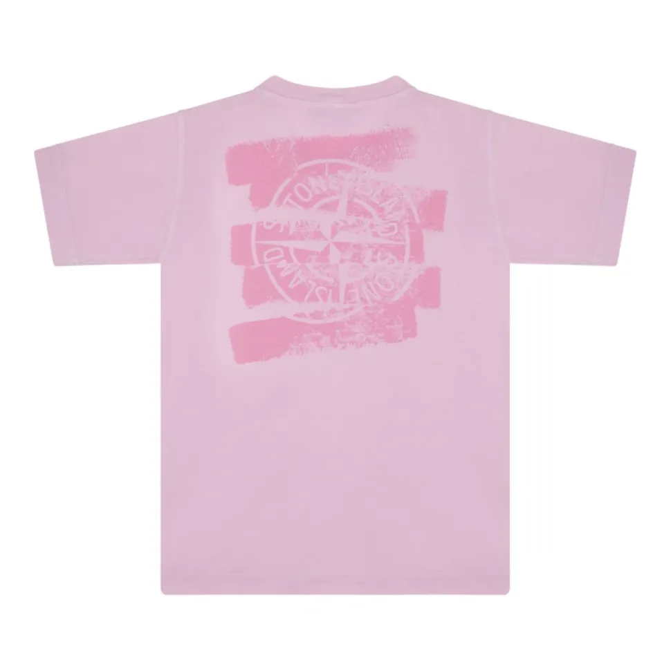 Rosa Logo Print T-skjorte