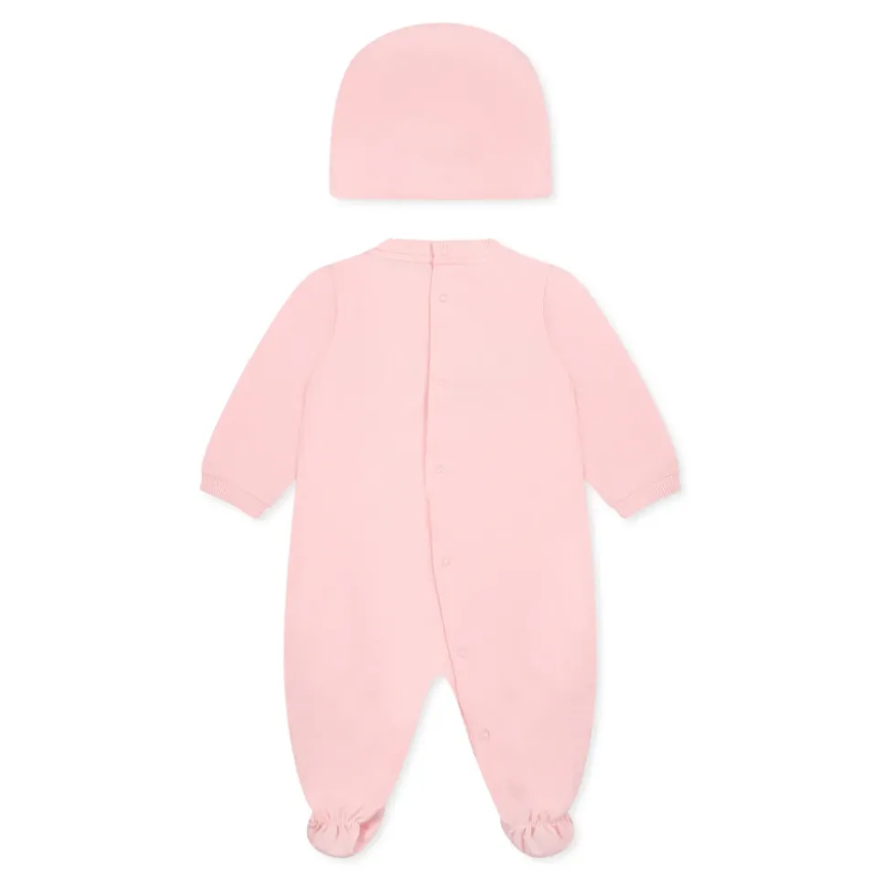 Rosa Rompers og Lue Sett