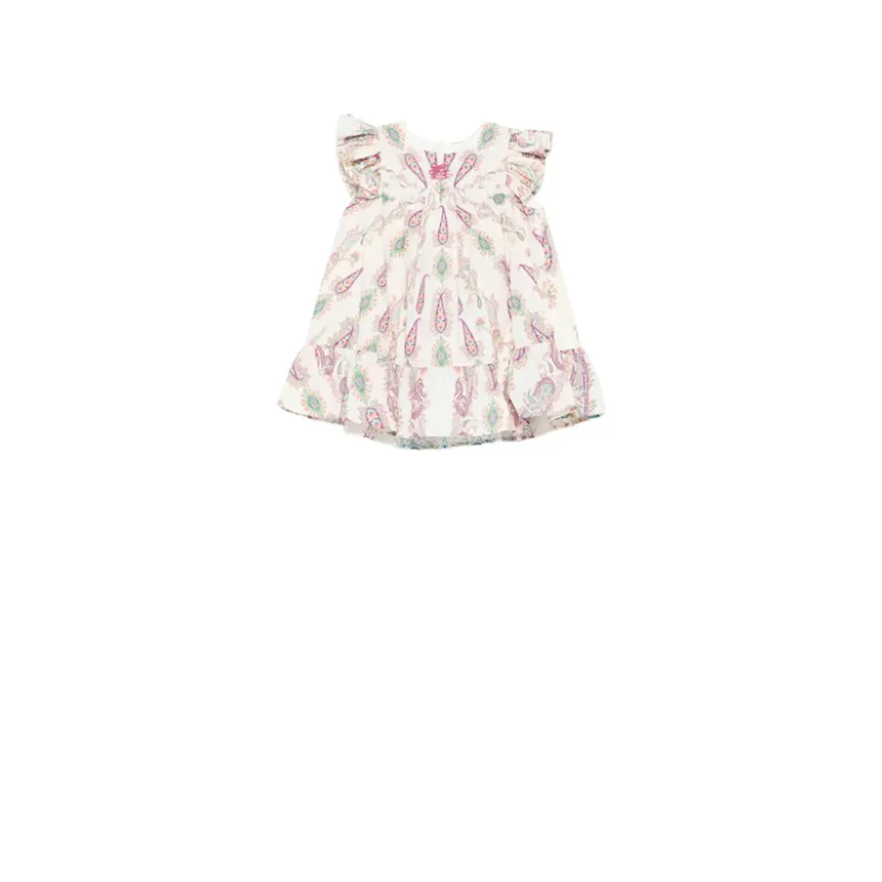 Ruffled Paisley Dress
