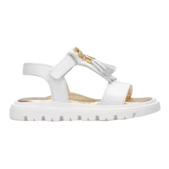Sandaler i skinn med duskdetaljer