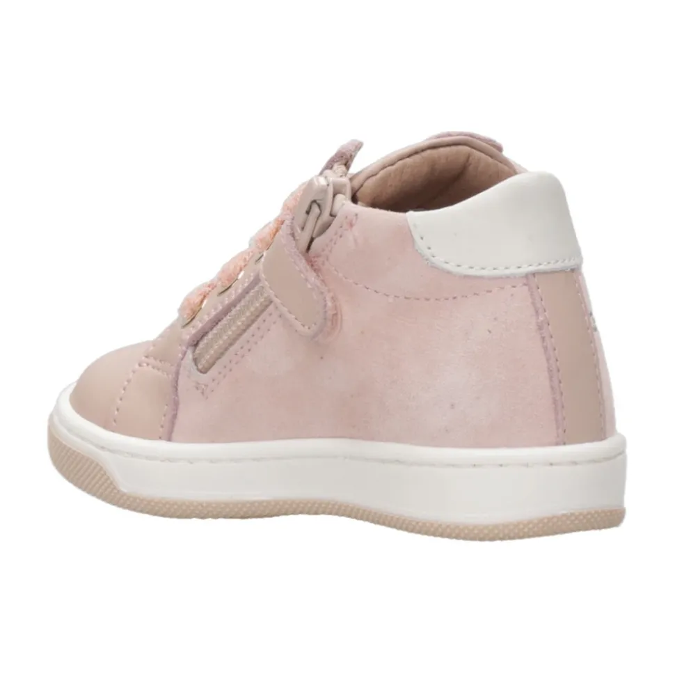 Semsket Mid-Top Sneakers med Borrelås