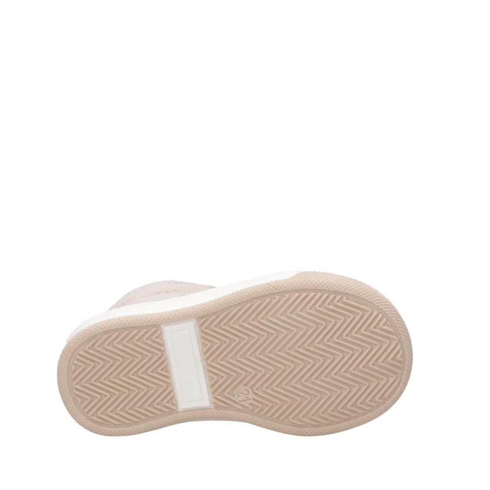 Semsket Mid-Top Sneakers med Borrelås