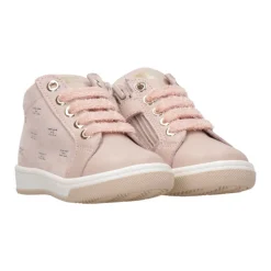 Semsket Mid-Top Sneakers med Borrelås