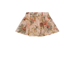 Skort med plisseringer og plumetis