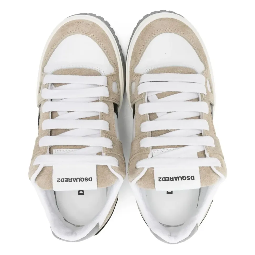 Sko - Sneakers i skinn og semsket skinn