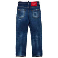 Skyggeblå rette jeans med pauser - 642 Jean