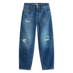 Slitte, falmede jeans med avsmalnende barrel-ben