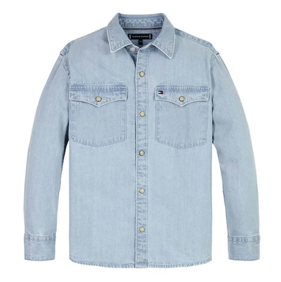 Snap-Button Denim Shirt