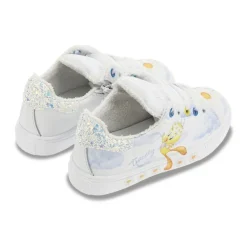 Sneakers i trykt skinn
