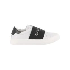 Sneakers med strikk og logotrykk