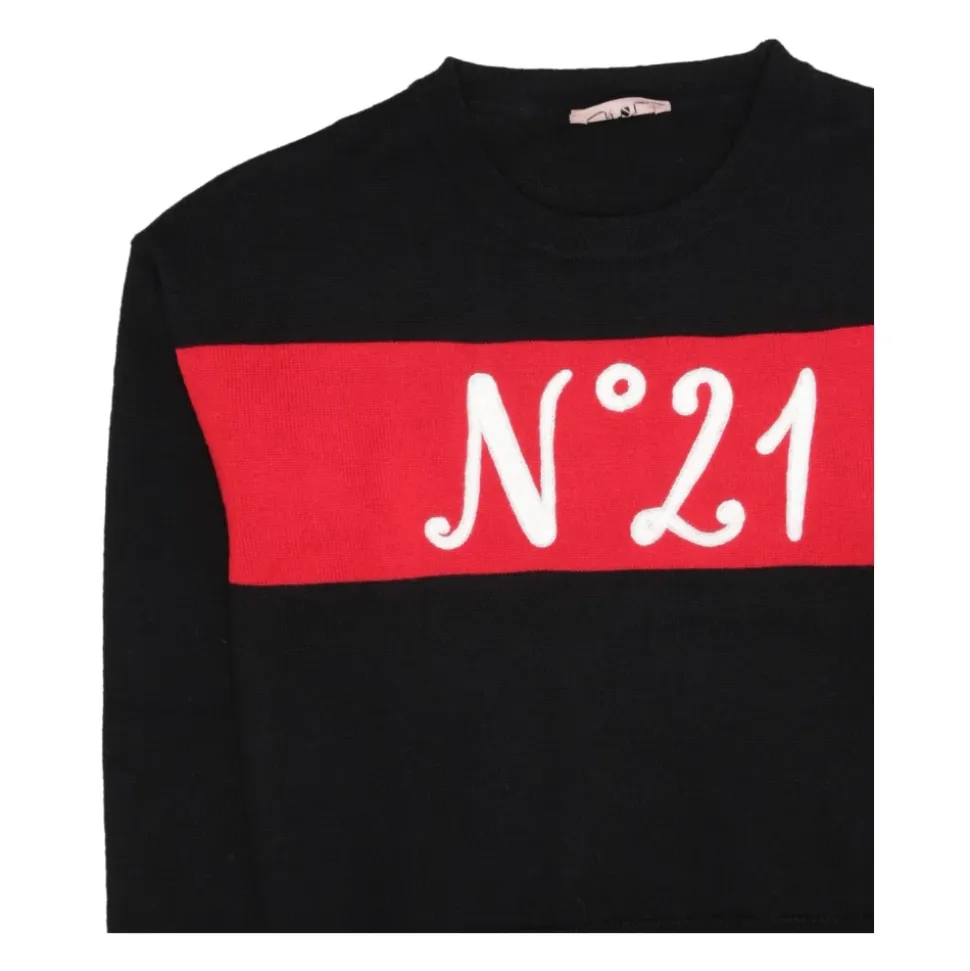 Sort bomullsgenser med N 21 logo