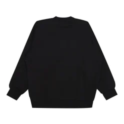 Sort Crew Neck Genser Bomull Jersey