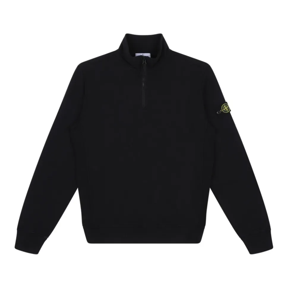 Sorte Polos & Sweatshirt med Half-Zip