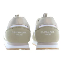 Sporty Beige Jentesko med Kontrastdetaljer