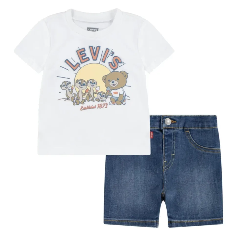 Sporty Set T-skjorte med trykk og Bermuda