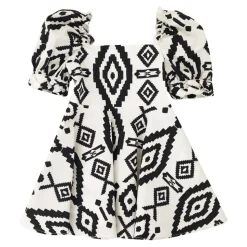 Square-neck Poplin Dress