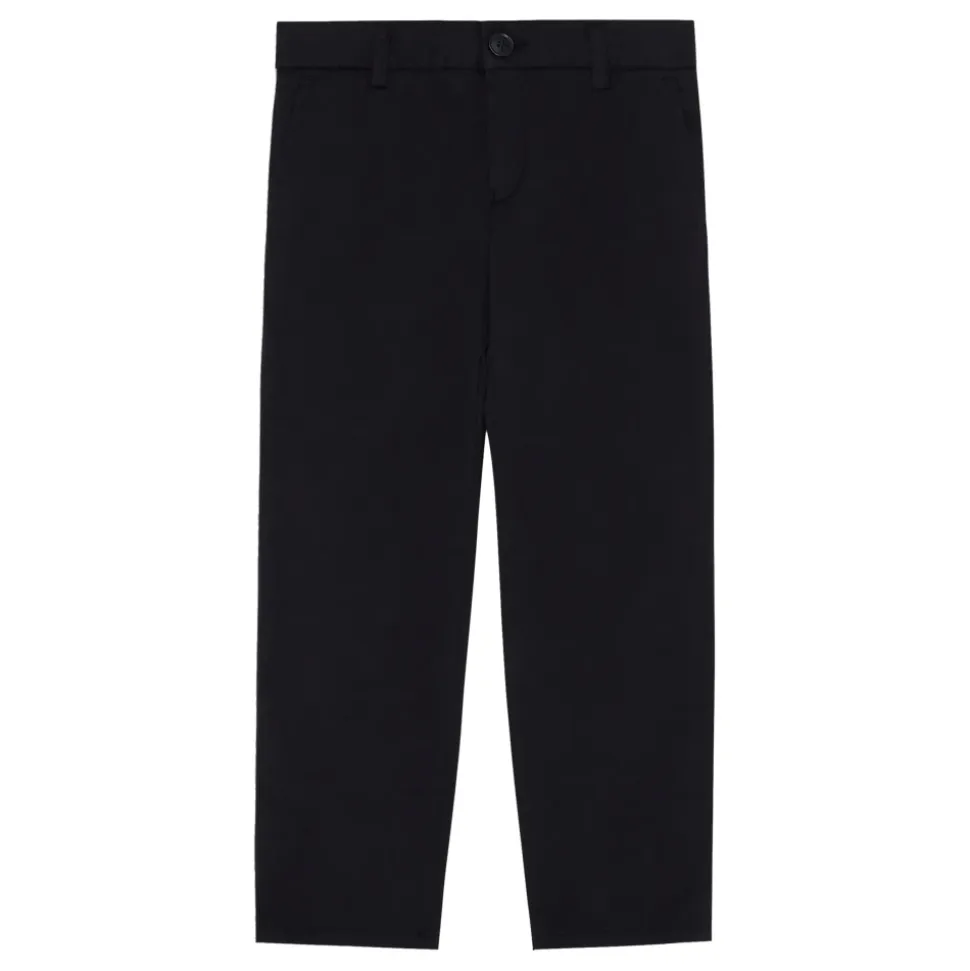 Stretch Blue Cotton Chino Pants