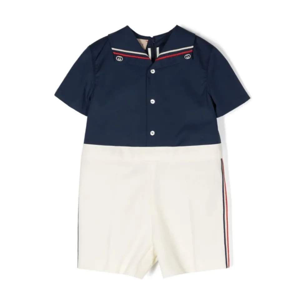 Stretch Cotton Poplin One-Piece