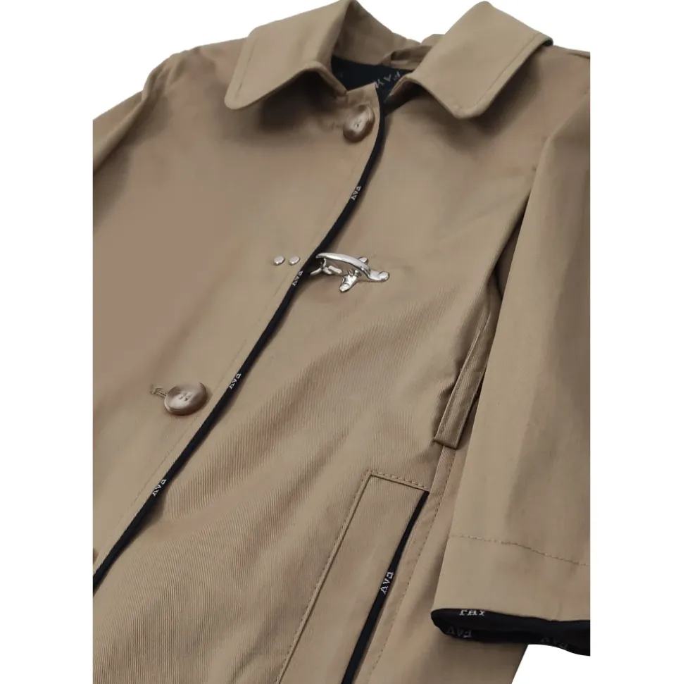 Stretch Gabardine Trench