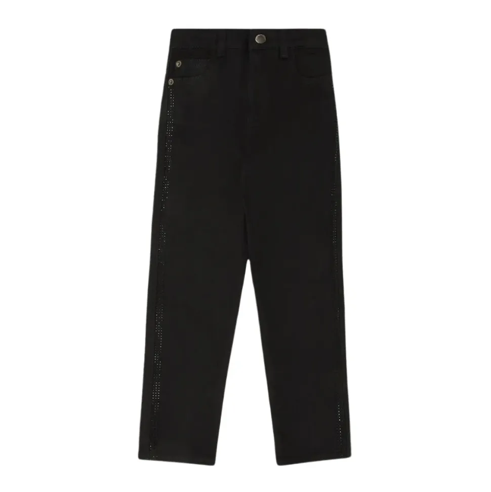 Stretch jeans med strass detaljer