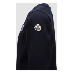 Strikket tekstur Logo Print Crewneck Sweatshirt