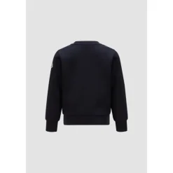 Strikket tekstur Logo Print Crewneck Sweatshirt