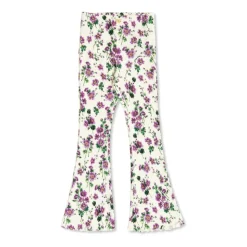 Stripete bukser med blomstermotiv